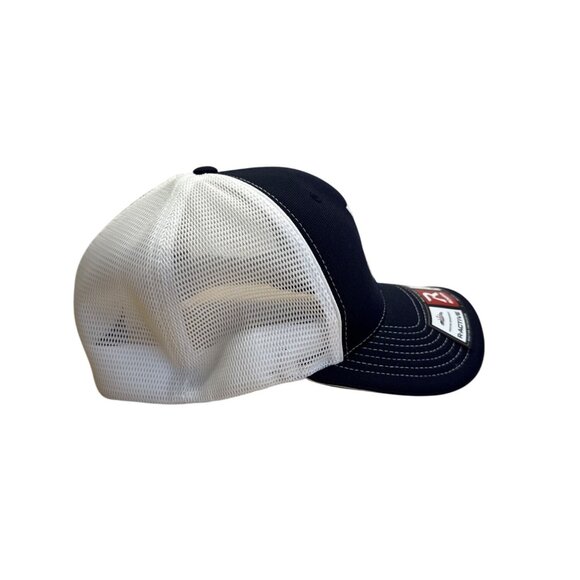 Richardson R-Active Navy & White Mesh Flexfit Hat Size SM-MD - Picture 5 of 9